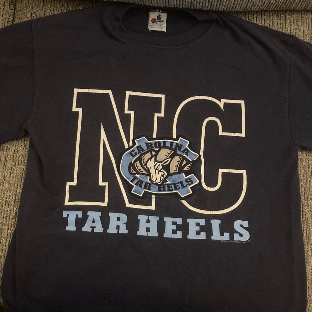 Navy Blue Tar Heels Short Sleeve Tee